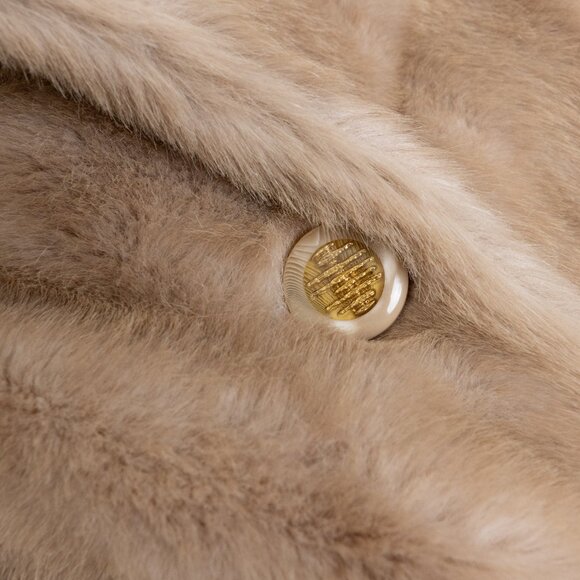 Vintage Tissavel France Faux Mink Fur Coat Small Sterling Stall Made in Canada - Picture 8 of 16